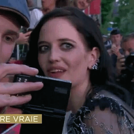 Eva Green Flying Kiss GIF