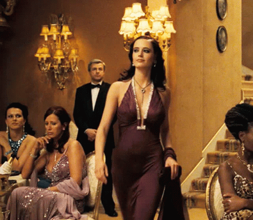Eva Green Walking In The Crowd GIF