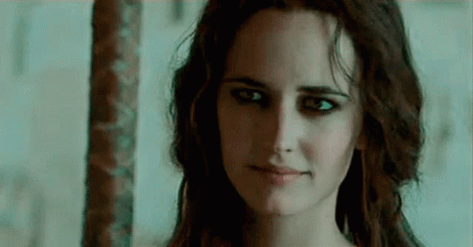 Eva Green Trying Not To Laugh GIF