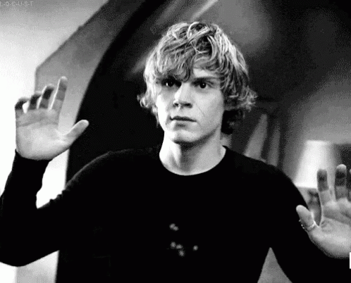 Evan Peters Pew Headshot GIF