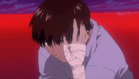 Evangelion Shinji Face Caress GIF