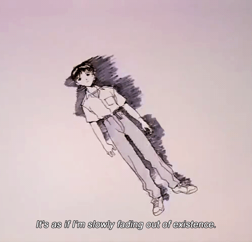 Evangelion Shinji Slowly Fading GIF