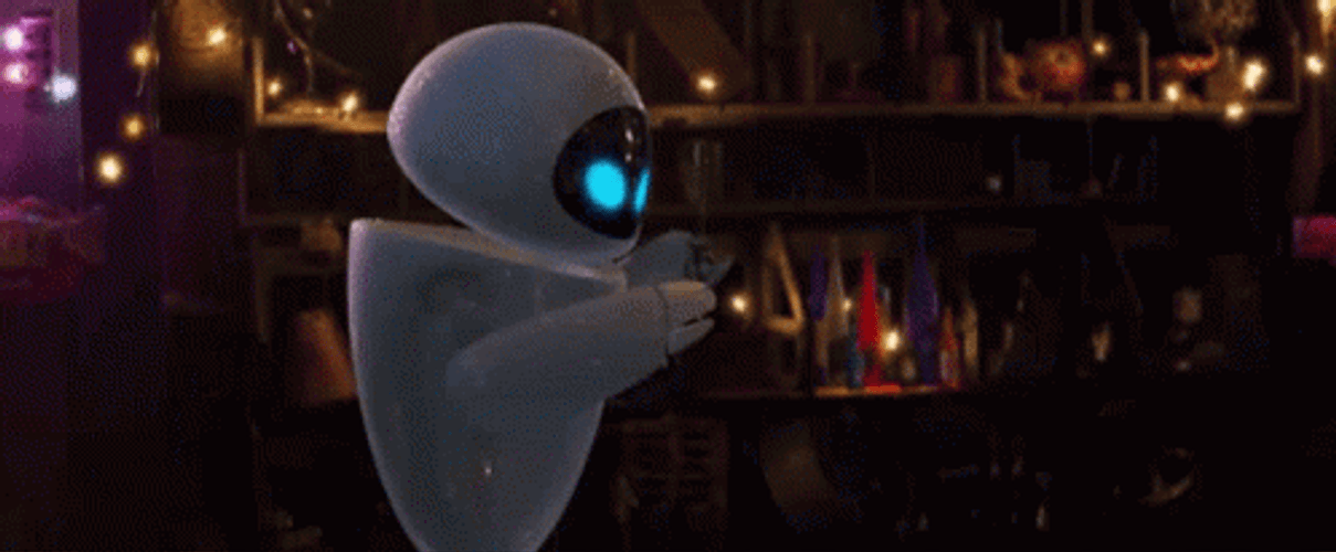 Eve Checking Device Wall E Movie Clip GIF