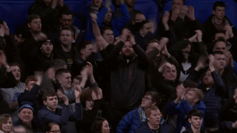 Everton Fc Cheering Fans GIF