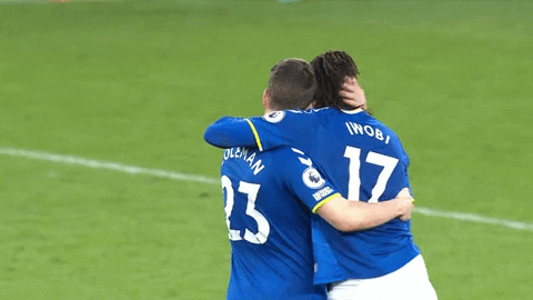 Everton Fc Coleman And Iwobi GIF