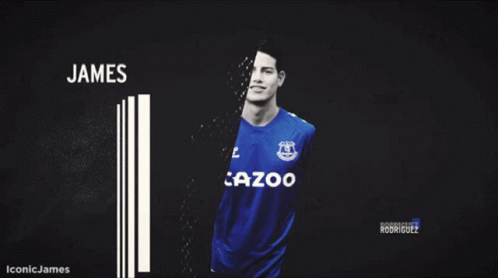 Everton Fc James Rodriguez Pointing Jersey GIF
