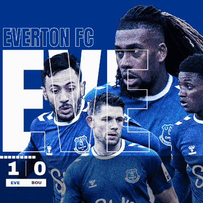 Everton FC Players Collage With Score 10 to 0