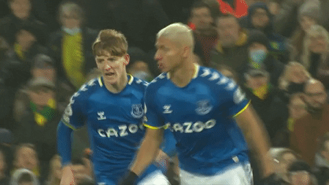 Everton Fc Running Player Tapping Chest GIF