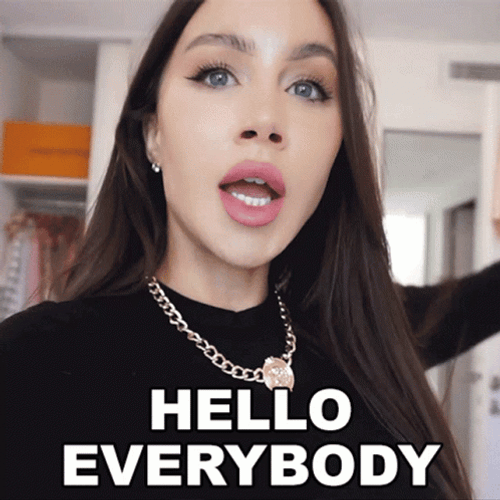 Everyone Hello Heart Necklace Female GIF