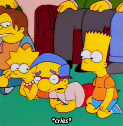 Everything Coming Up Milhouse Crying While On Floor GIF