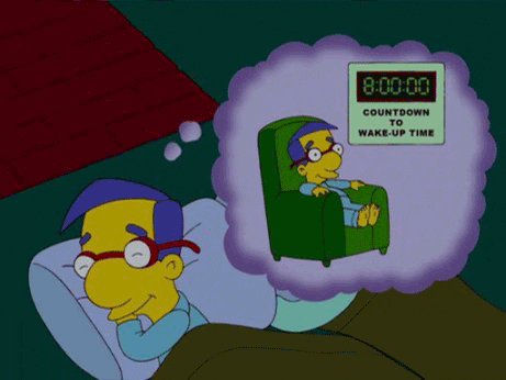 Everything Coming Up Milhouse Dreaming About Waking GIF