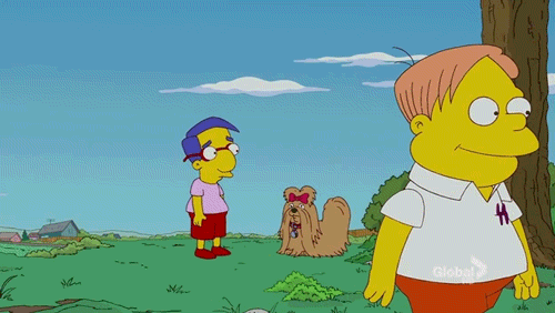Everything Coming Up Milhouse Kissing Dog GIF