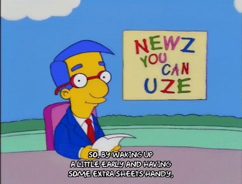 Everything Coming Up Milhouse News Reporting GIF