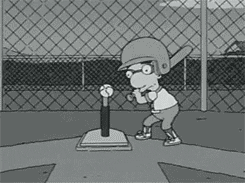 Everything Coming Up Milhouse Playing Baseball GIF