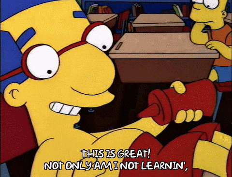 Everything Coming Up Milhouse Pouring Ketchup On Belly GIF
