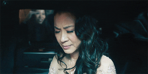 Everything Everywhere All At Once Michelle Yeoh Dazzled By The Camera Fash GIF