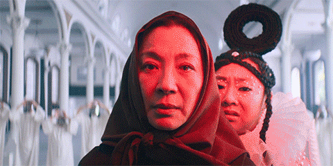 Everything Everywhere All At Once Michelle Yeoh Disco Light GIF