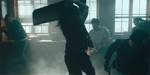 Everything Everywhere All At Once Michelle Yeoh Fight Scene GIF