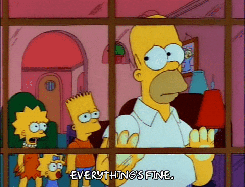Everythings Fine Homer Bart Lisa Maggie The Simpsons GIF