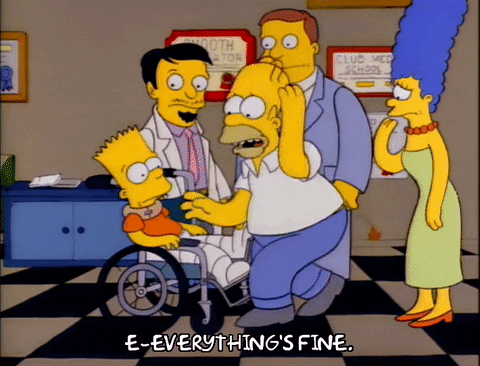 Everythings Fine Homer Marge Bart The Simpsons GIF