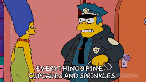 Everythings Fine Marge Chief Wiggum The Simpsons GIF