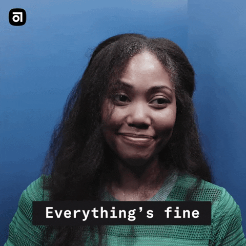 Everythings Fine Smiling Woman In Green GIF