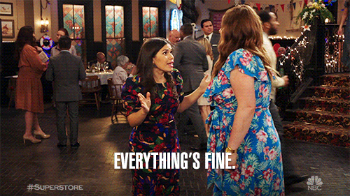 Everythings Fine Superstore Amy And Dina GIF