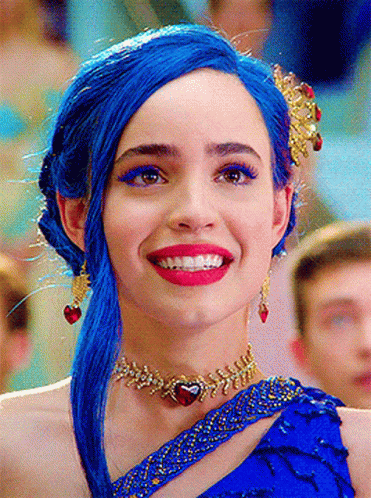 Evie Descendants Happy Surprised Smile GIF