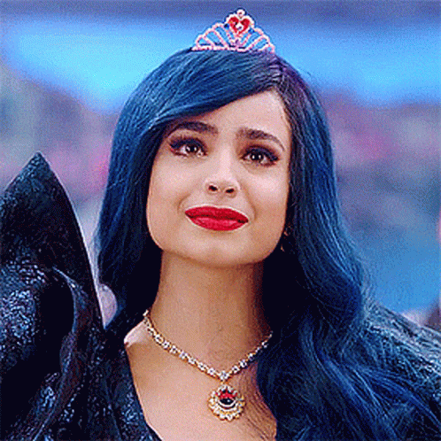 Evie Descendants Holding Back Tears GIF
