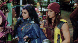 Evie Descendants Jay Listening Friends GIF