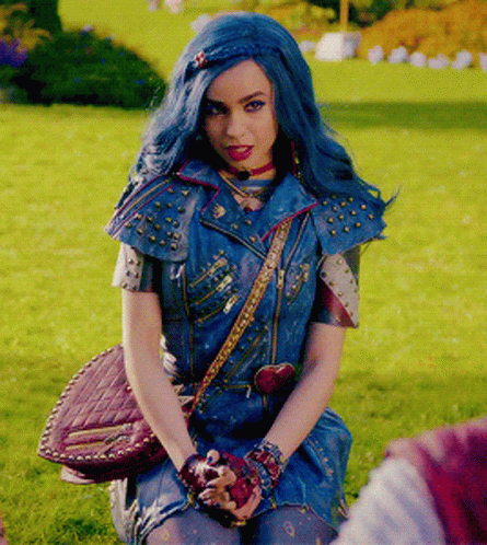 Evie Descendants Sofia Carson Giggles GIF
