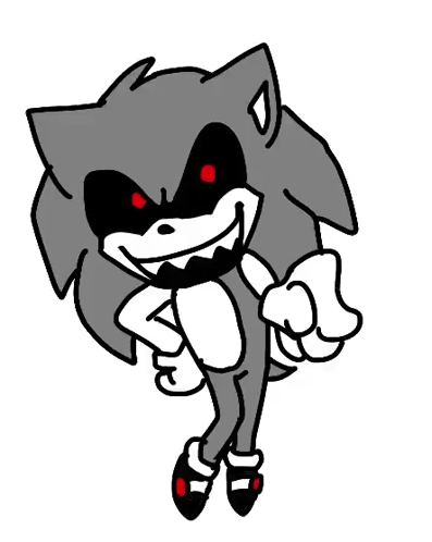 Evil Sonic the Hedgehog With Red Eyes and Smile