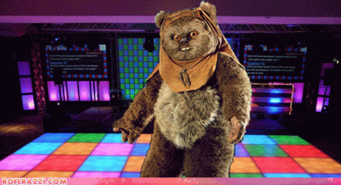 Ewok Grooving On The Dance Floor GIF
