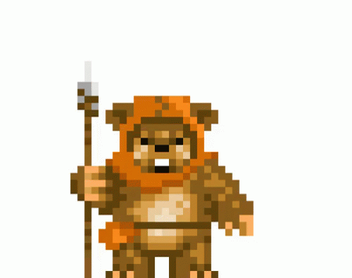 Ewok Pixelated Clipart GIF