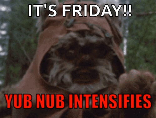 Ewok Shakes For The Friday GIF