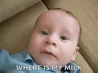 Exaggerated Baby Asking For Milk Meme GIF