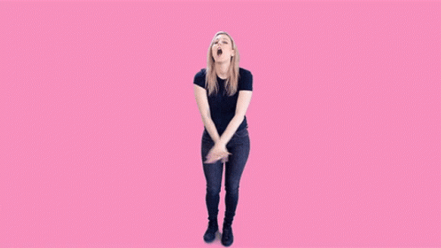 Exaggerated Curtsy Mocking Lady GIF