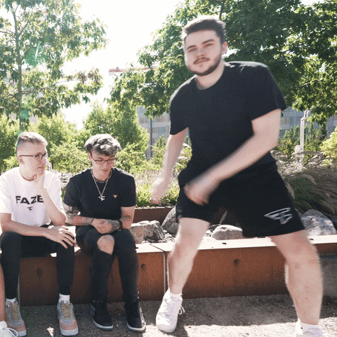 Exaggerated Floss Dance GIF