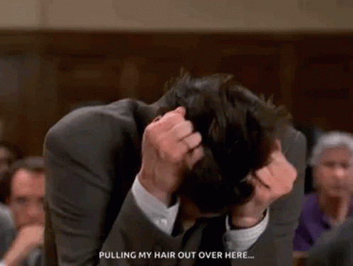 Exasperated Jim Carrey Pulling Hair Out GIF