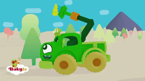 Excavator Babytv Winky Face GIF