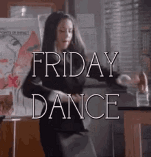 Excited And Energetic Woman Happy Friday Dance GIF