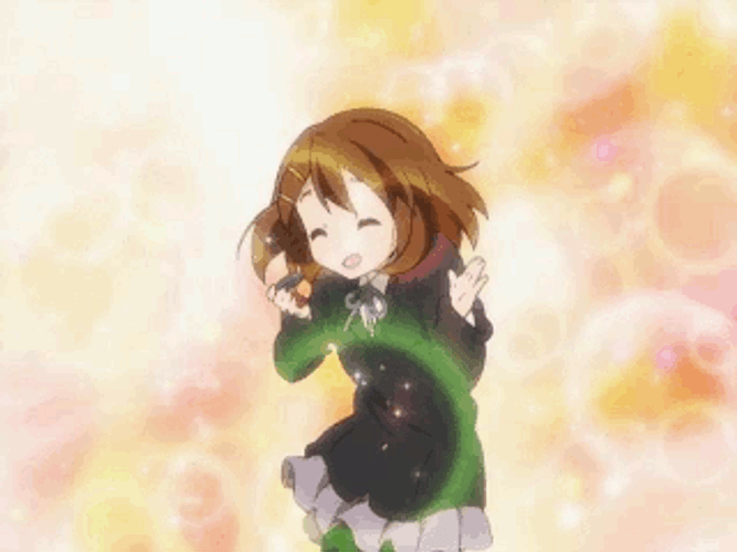 Excited Anime Girl Happily Dancing GIF