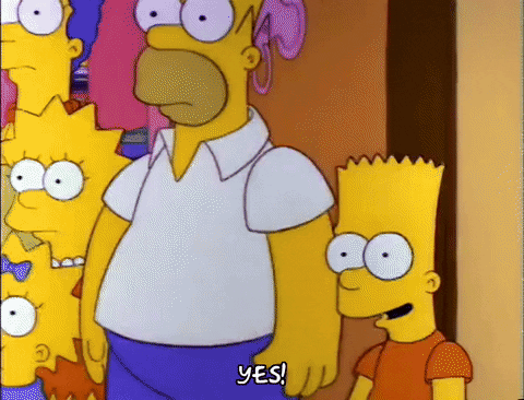 Excited Bart Simpson And Homer Woohoo GIF