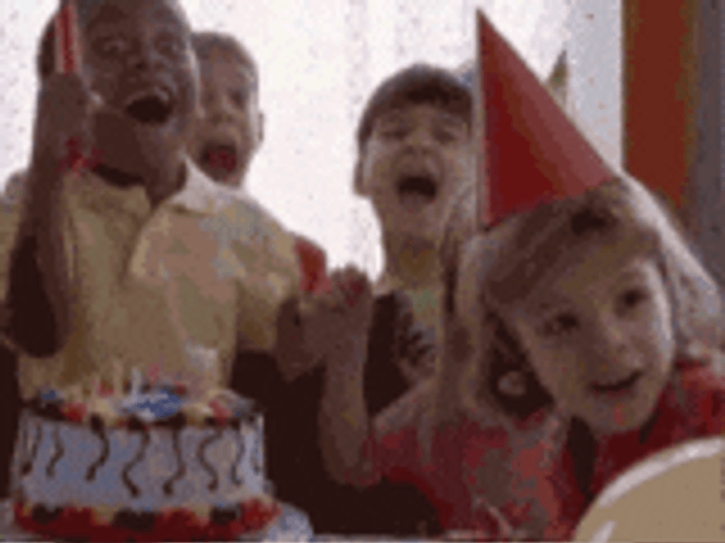 Excited Birthday Child Funny Celebration GIF
