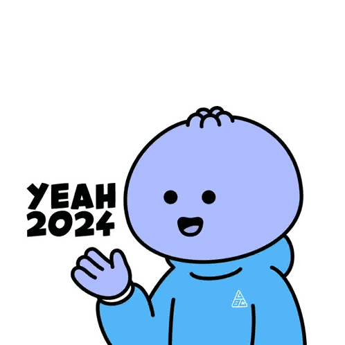 Excited Cartoon About 2025