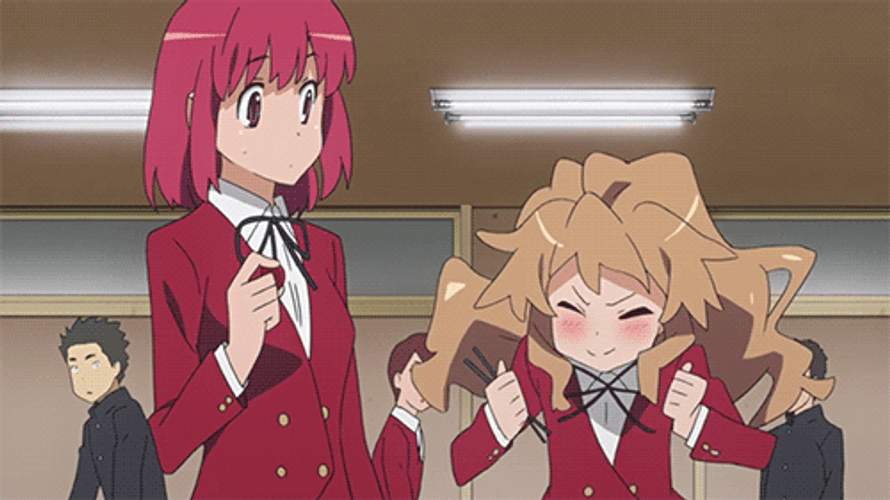 Excited Chitaga Aisaka From The Anime Toradora GIF