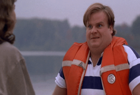Excited Chris Farley Awesome GIF