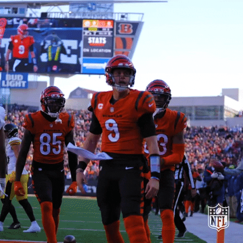 Excited Cincinnati Bengals Joe Burrow GIF