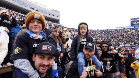 Excited Dads And Kids Buffs Fans Cheering GIF