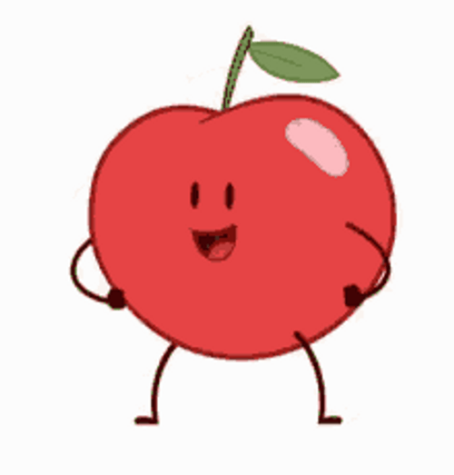 Excited Dancing Apple GIF